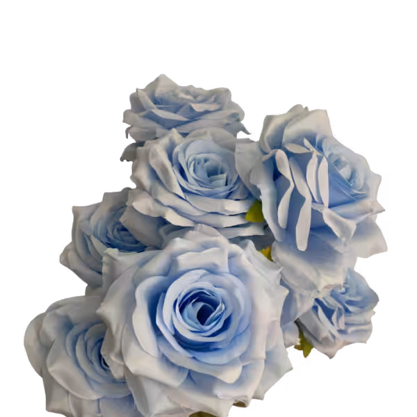 Blue Isabella 9-Head Rose Bunch