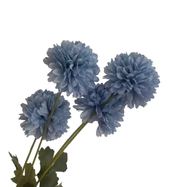 Dusty Blue Chloe 4-Head Chrysanthemum Spray
