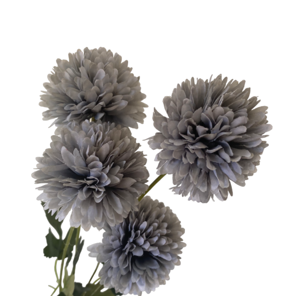 Grey Chloe 4-Head Chrysanthemum Spray