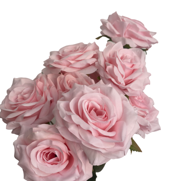 Pink Isabella 9-Head Rose Bunch