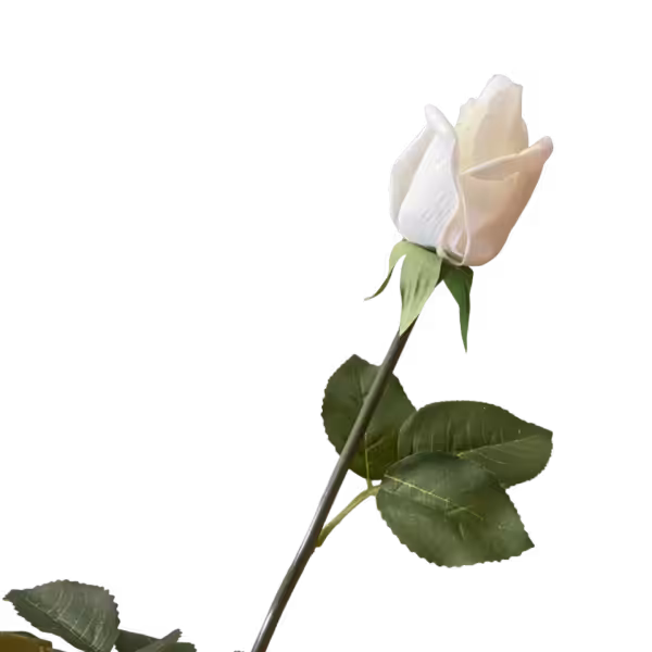 White Amy Real Touch Rose Bud