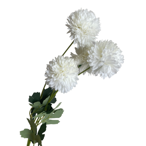 White Chloe 4-Head Chrysanthemum Spray