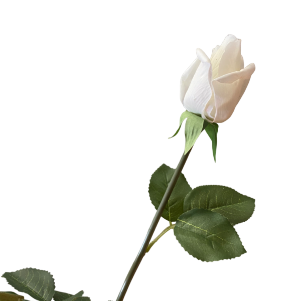 White Amy Real Touch Rose Bud