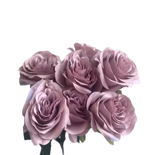 Dusty Pink Daria 10-Head Silk Rose Bunch