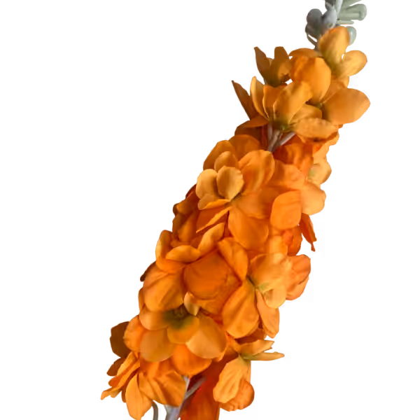 Orange Sadie Silk Delphinium