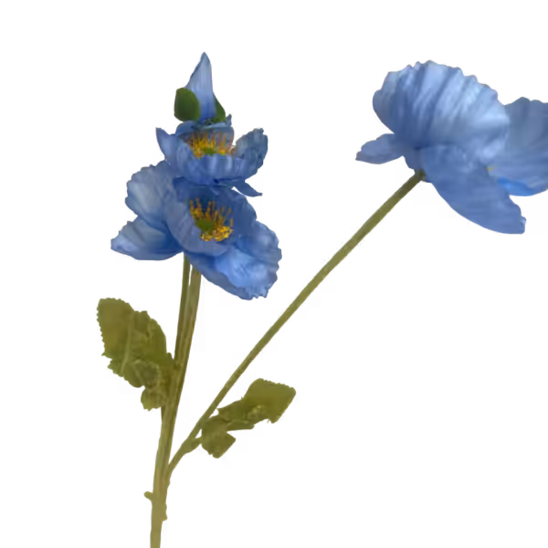 Blue Elsie Poppy Spray