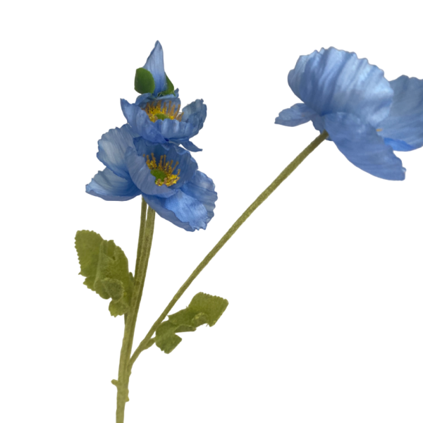Blue Elsie Poppy Spray
