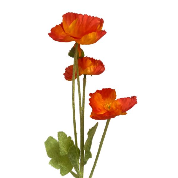 Orange Ombre Elsie Poppy Spray