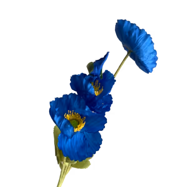 Royal Blue Elsie Poppy Spray