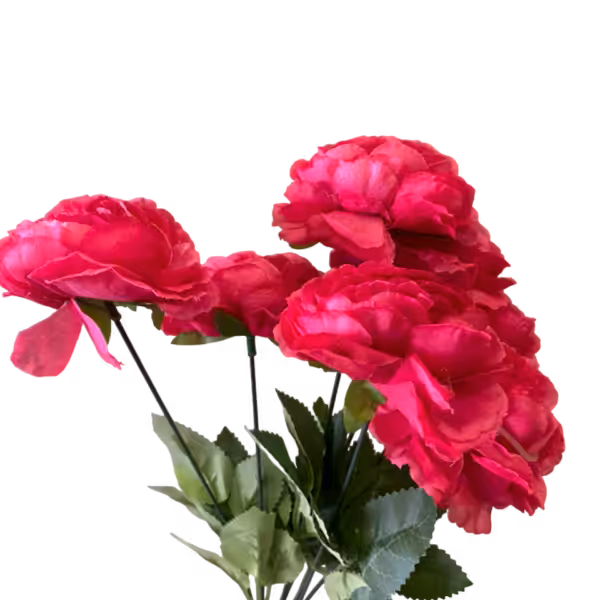 Hot Pink Lydia Peony 7-Head Bunch