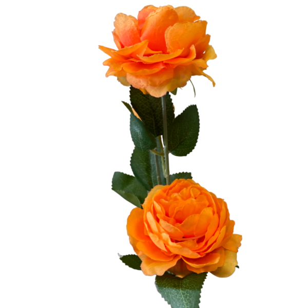 Orange Antonia Silk Peony Spray