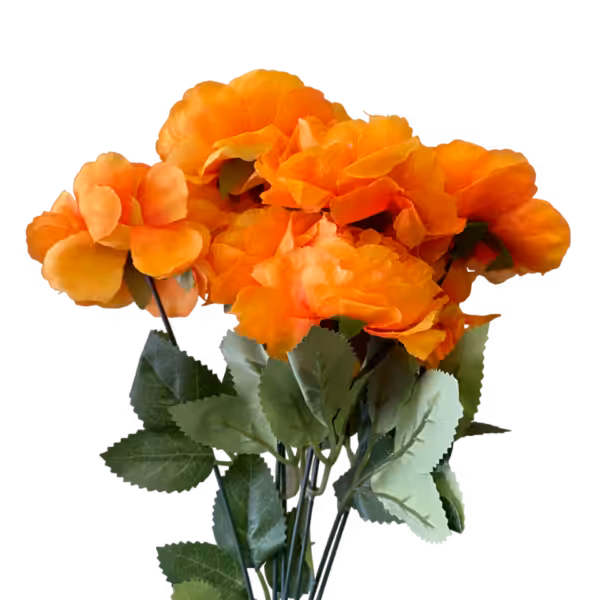 Orange Lydia Peony 7-Head Bunch