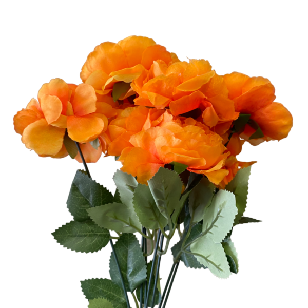 Orange Lydia Peony 7-Head Bunch