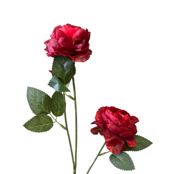 Red Antonia Silk Peony Spray