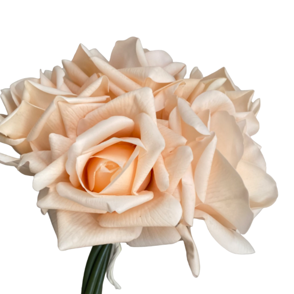 Champagne Capri Real Touch Rose Bunch