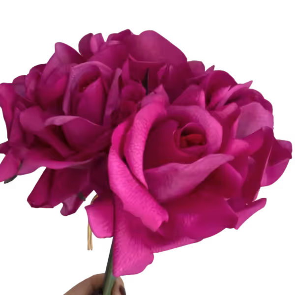 Hot Pink Capri Real Touch Rose Bunch