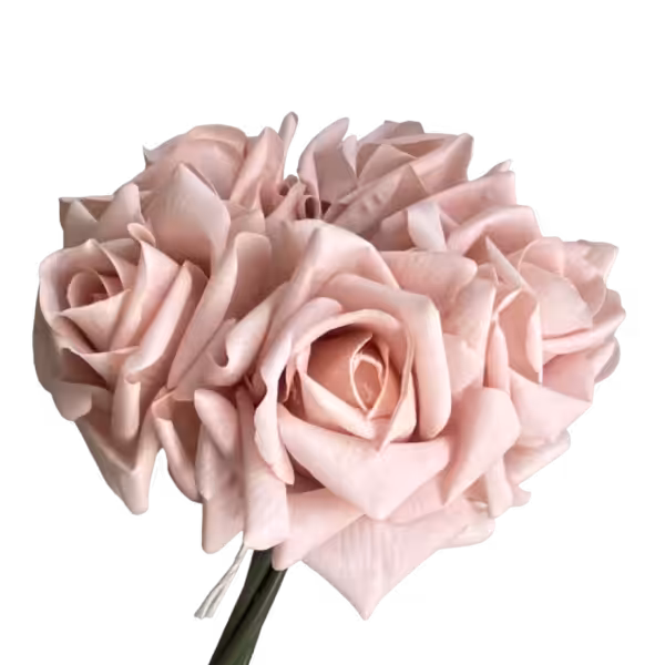 Soft Pink Capri Real Touch Rose Bunch
