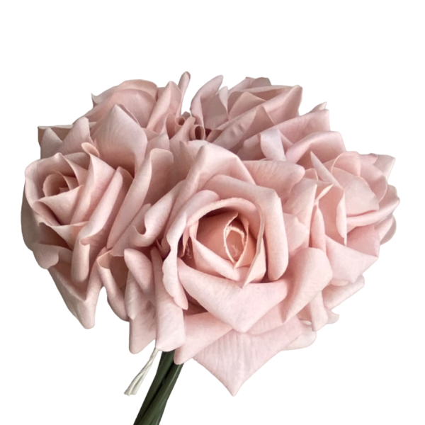 Soft Pink Capri Real Touch Rose Bunch