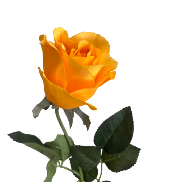 Yellow Emma Real Touch Rose Bud