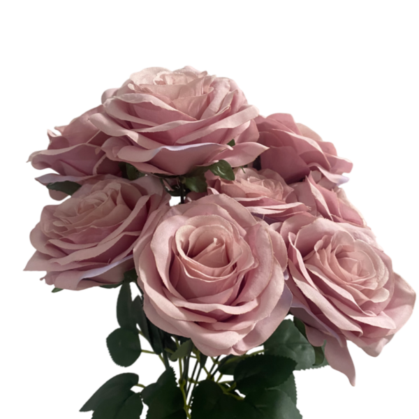 Dusty Pink Quinn 9-Head Rose Bunch