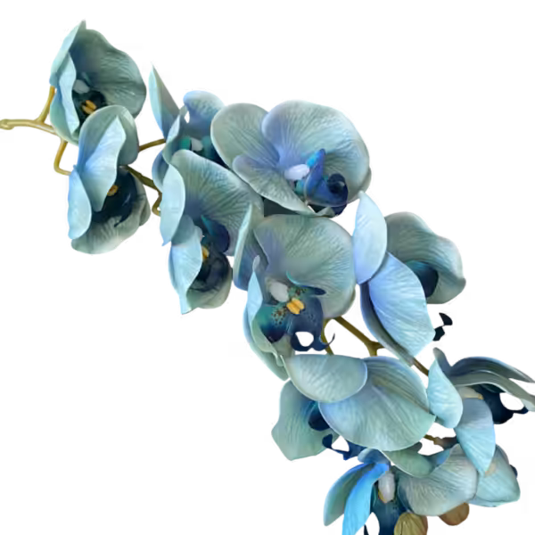 Blue Layla Real Touch 10-Head Orchid