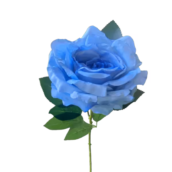 Dusty Blue Cali Large Head Silk Rose