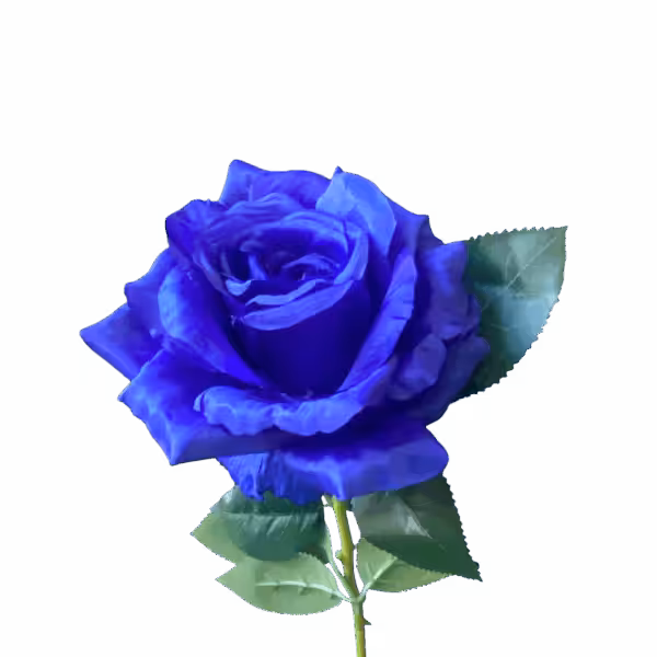 Royal Blue Cali Large Head Silk Rose