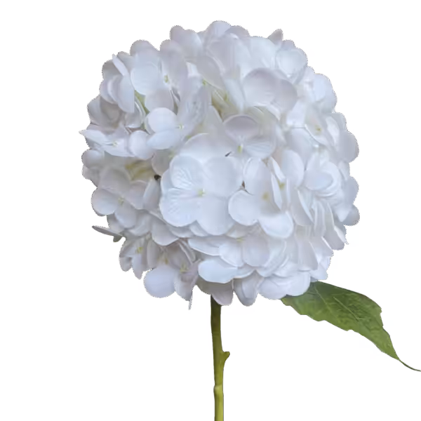 White Misha Real Touch Hydrangea Stem